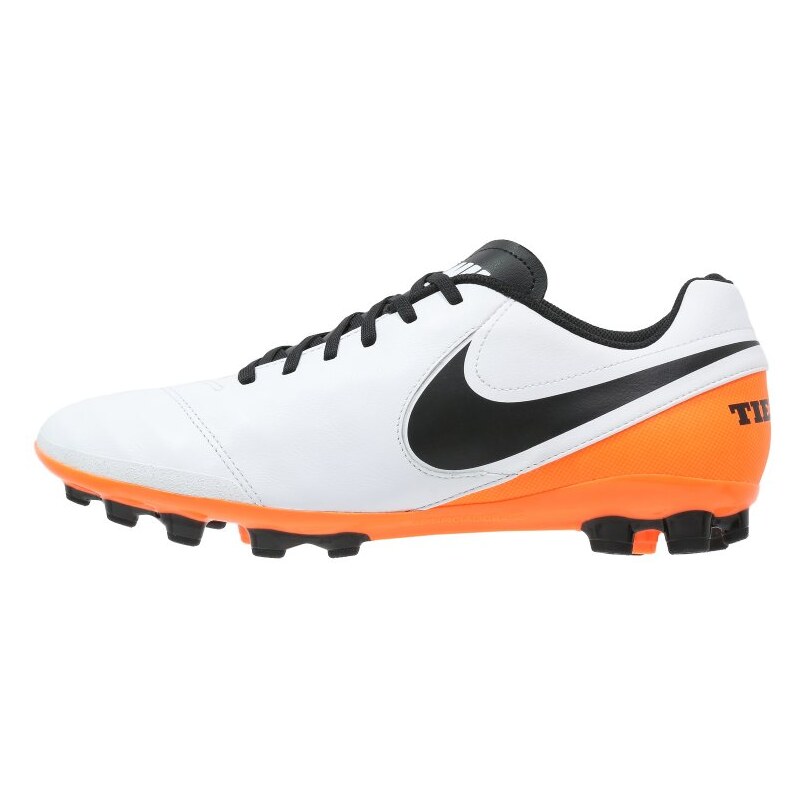 Nike Performance TIEMPO GENIO II AGR Chaussures de foot à crampons white/black/total orange