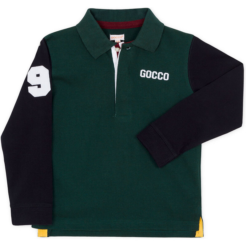 Gocco Polo Tricolore - Vert Bouteille