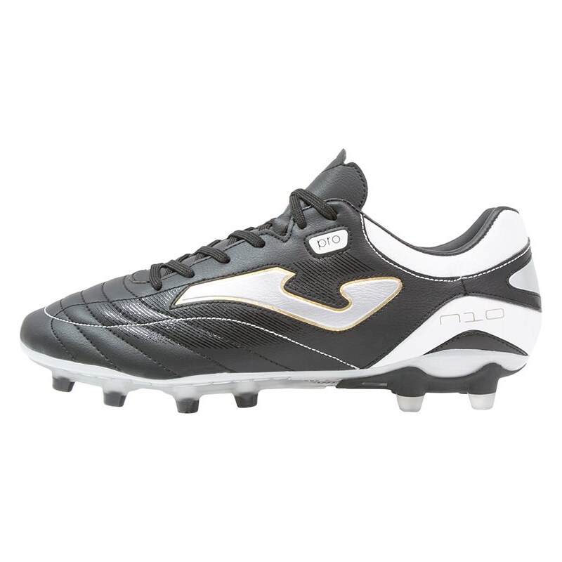 Joma N10 PRO Chaussures de foot à crampons black/white/gold