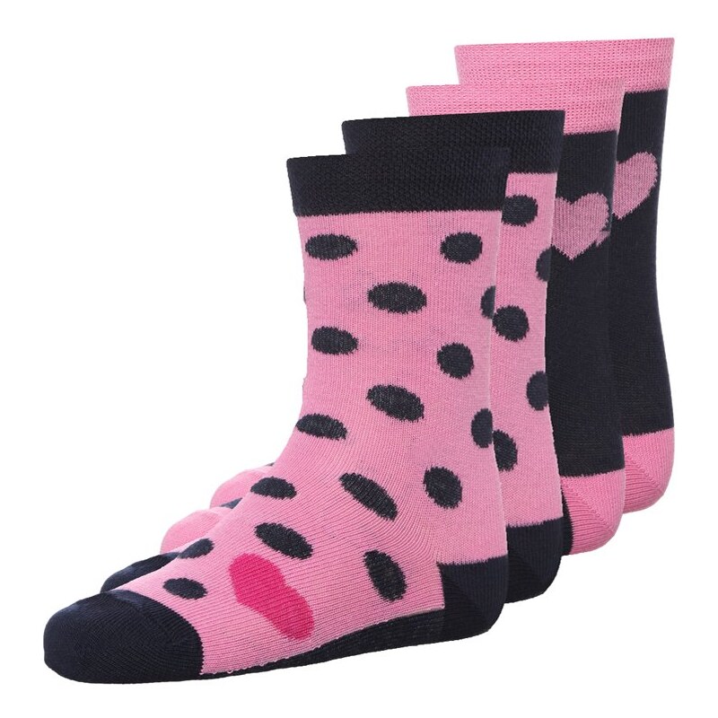 Ewers 4 PACK Chaussettes dunkelblau/pink