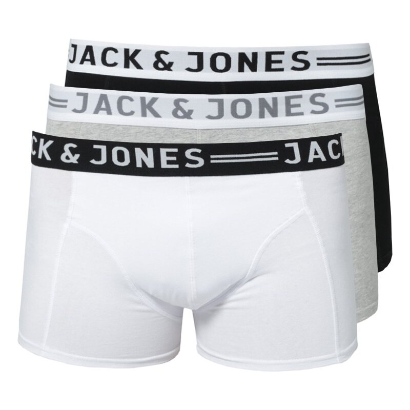 Jack & Jones 3 PACK Shorty white/light grey melange