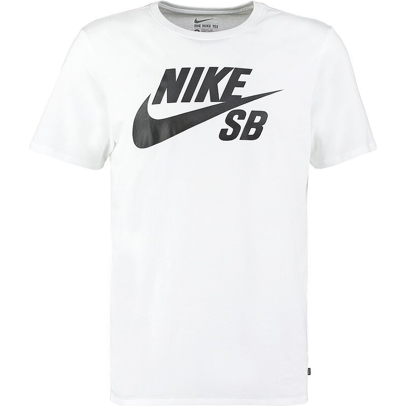 Nike SB LOGO Tshirt imprimé white/black