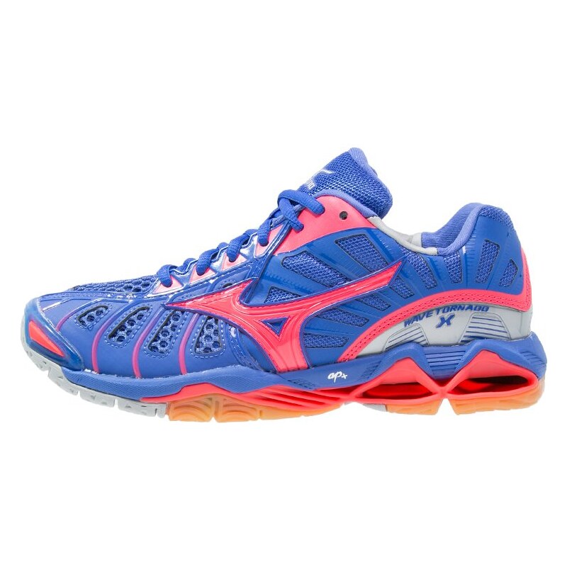 Mizuno WAVE TORNADO X Chaussures de volley dazzling blue/diva pink/silver