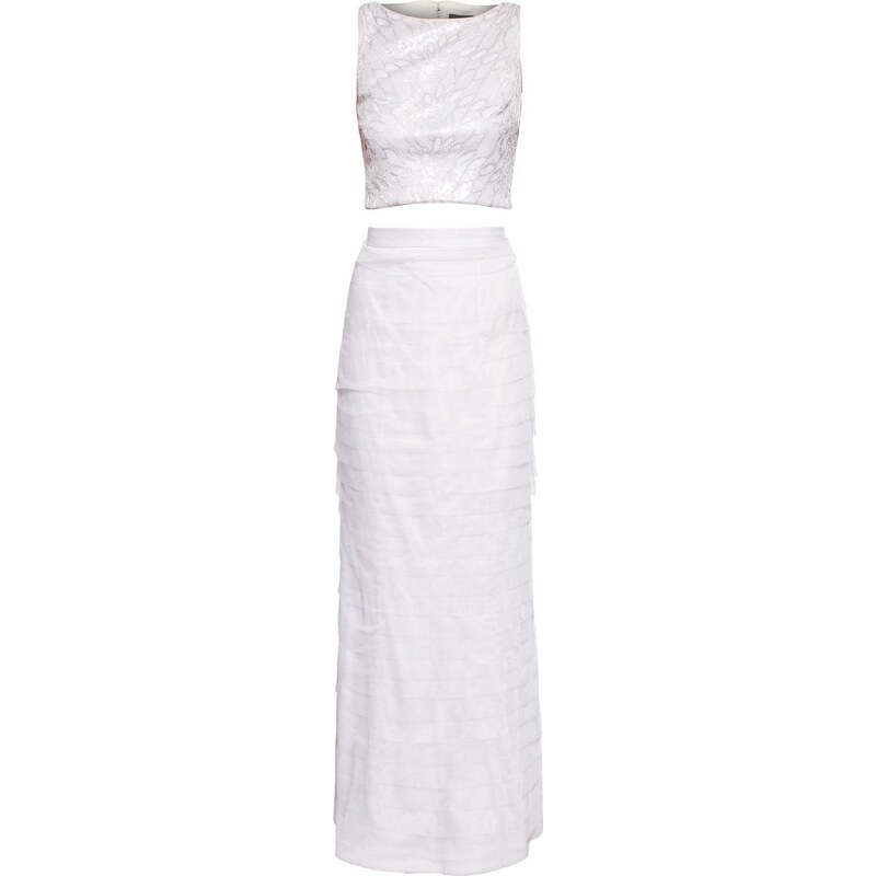 Adrianna Papell Robe de cocktail silver