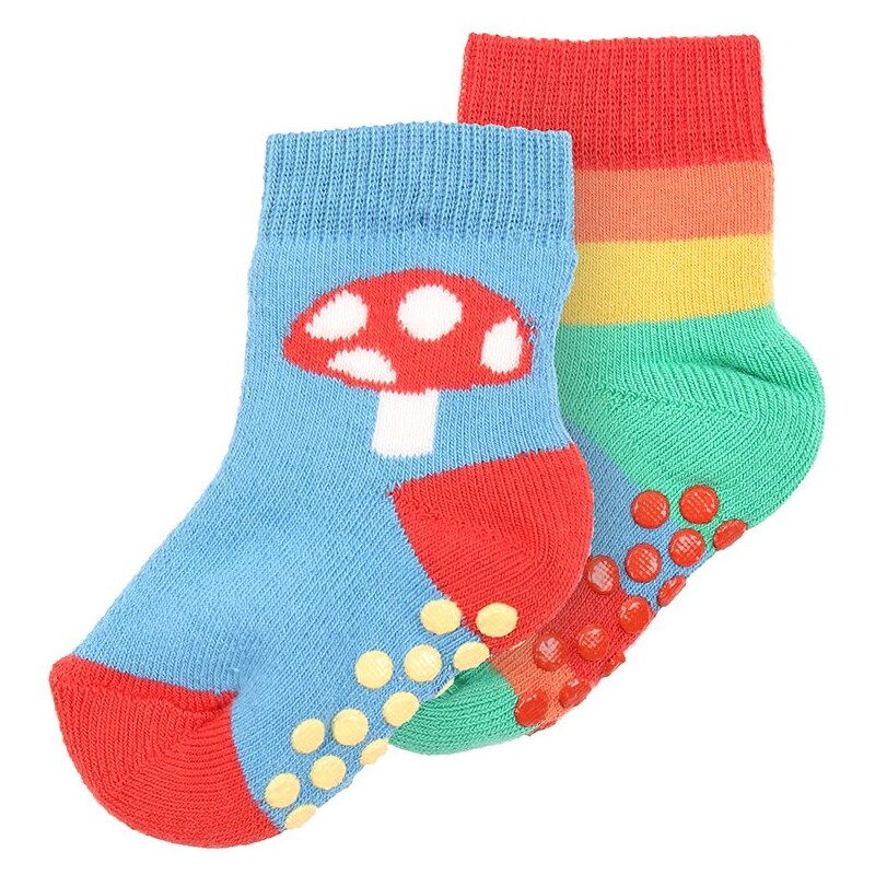 Frugi GRIPPY 2 PACK Chaussettes rainbow