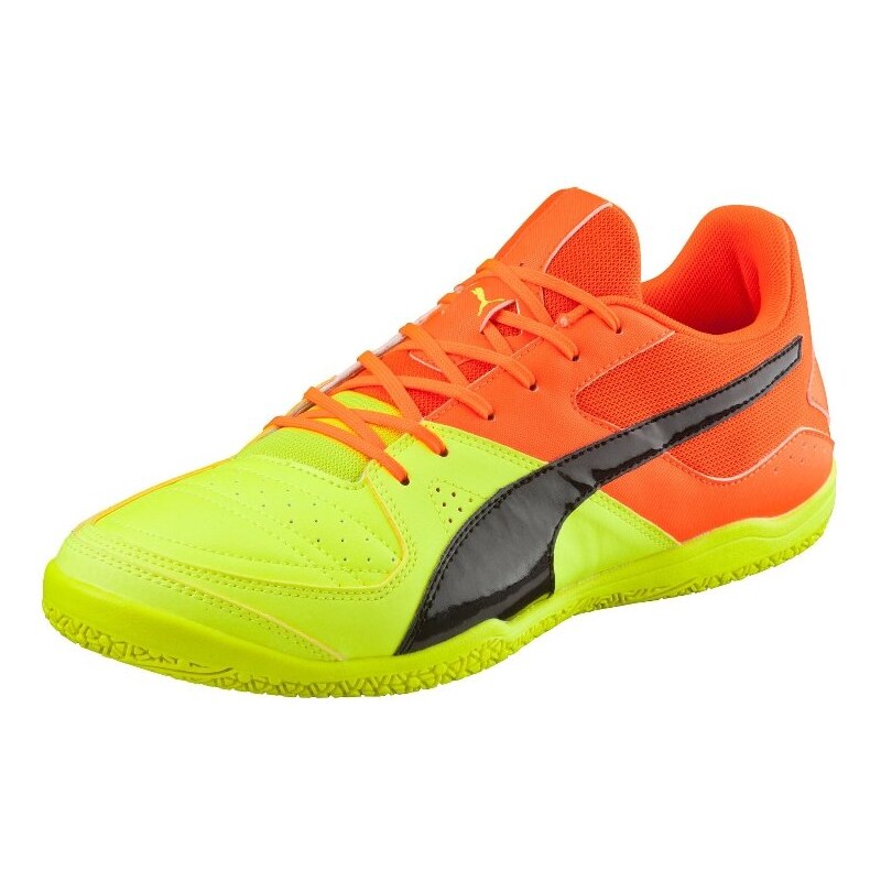 Puma GAVETTO SALA Chaussures de foot en salle safety yellow/puma black/shocking orange