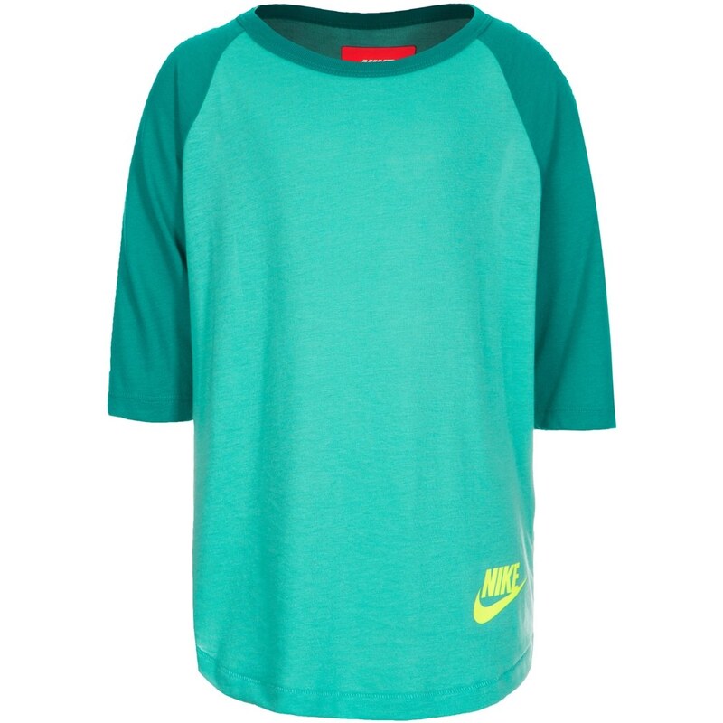 Nike Performance THREEQUARTER Tshirt à manches longues washed teal/rio teal/volt