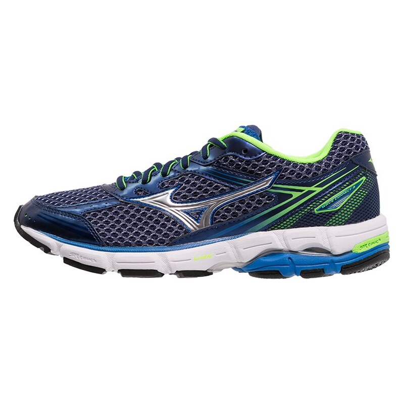 Mizuno WAVE CONNECT 3 Chaussures de running stables skydiver/silver/green gecko