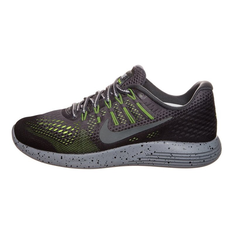 Nike Performance LUNARGLIDE 8 Chaussures de running stables dark grey/metallic silver/volt