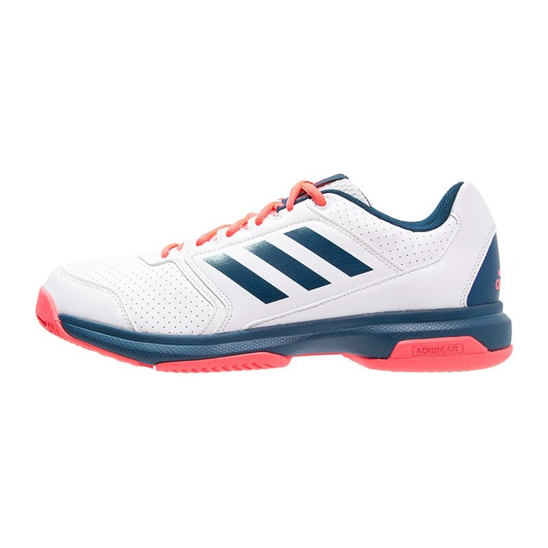adidas Performance ADIZERO ATTACK Chaussures de tennis sur terre battue white/tech steel/flash red