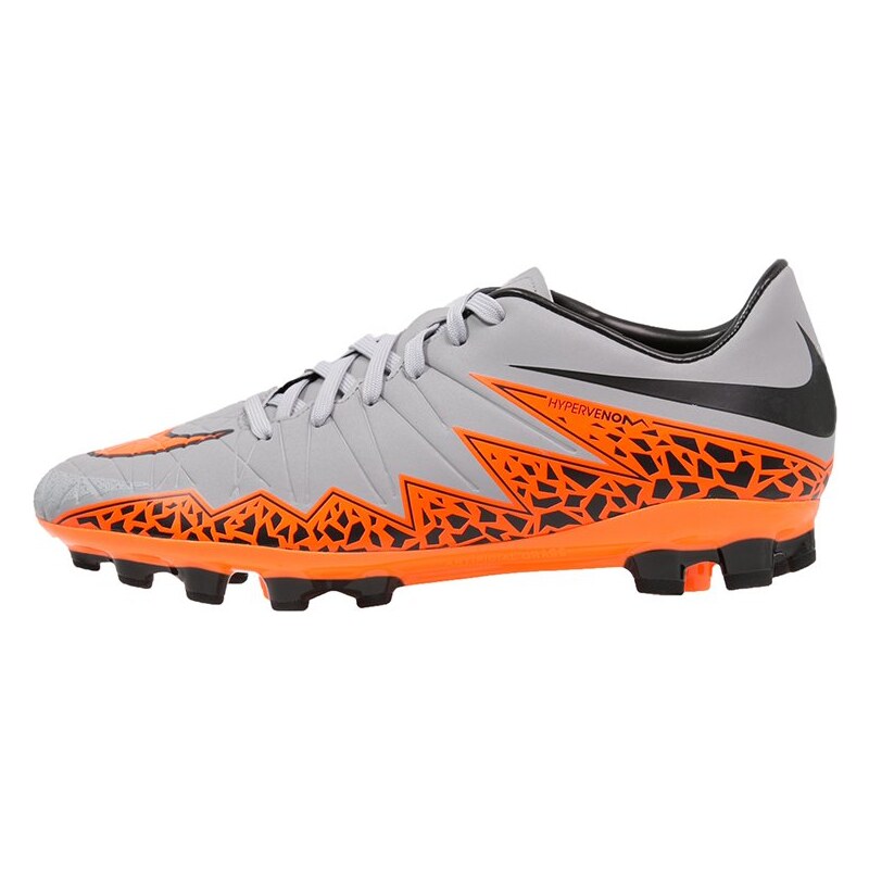 Nike Performance HYPERVENOM PHELON II AGR Chaussures de foot à crampons wolf grey/total orange/black