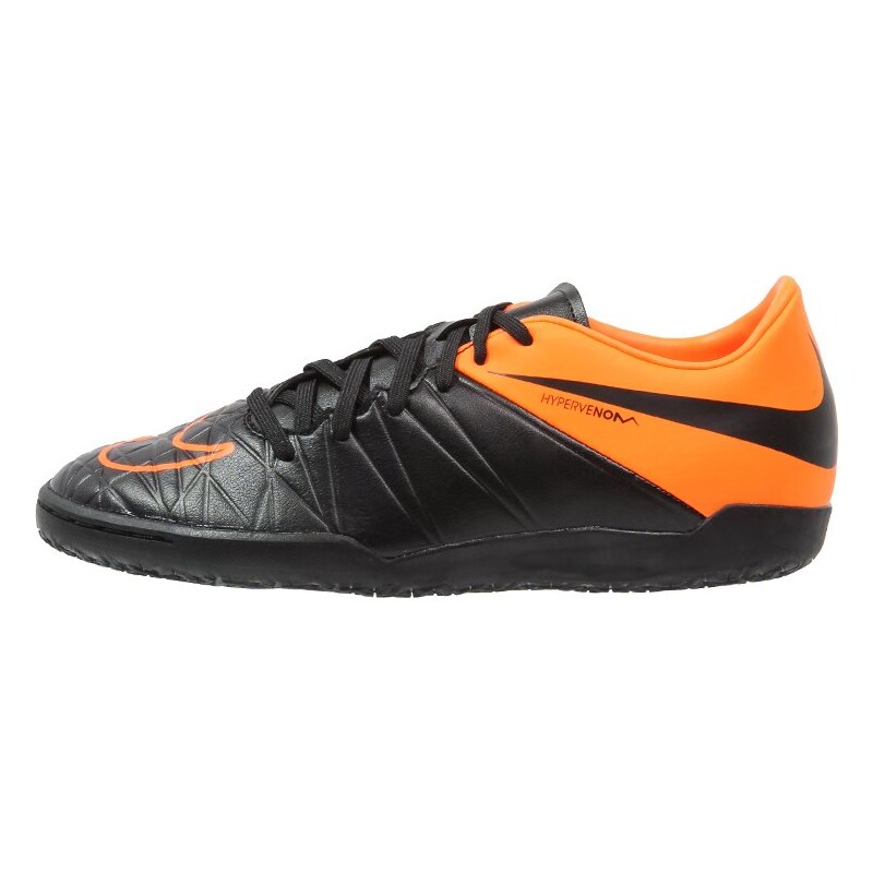 Nike Performance HYPERVENOM PHELON II TC IC Chaussures de foot en salle black/total orange
