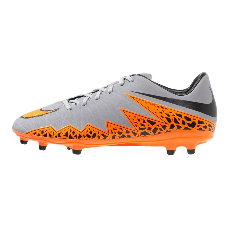 Nike Performance HYPERVENOM PHELON II FG Chaussures de foot à crampons wolf grey/total orange/black