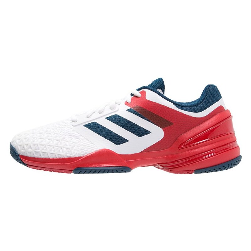 adidas Performance ADIZERO CLUB Chaussures de tennis sur terre battue white/tech steel/vivid red