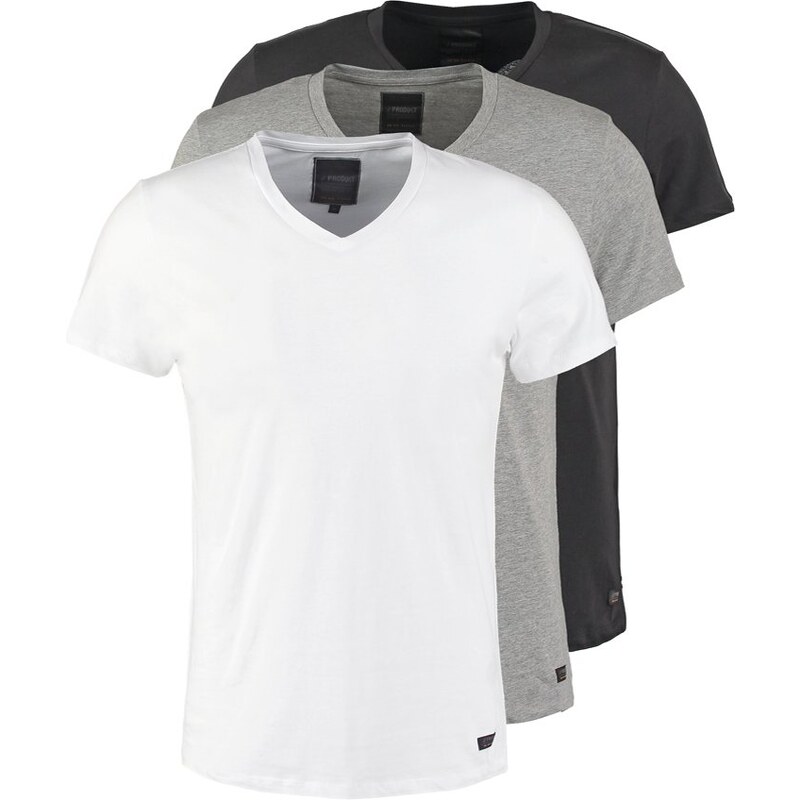 Produkt PKTGMS 3 PACK Tshirt basique white/black/mottled light grey