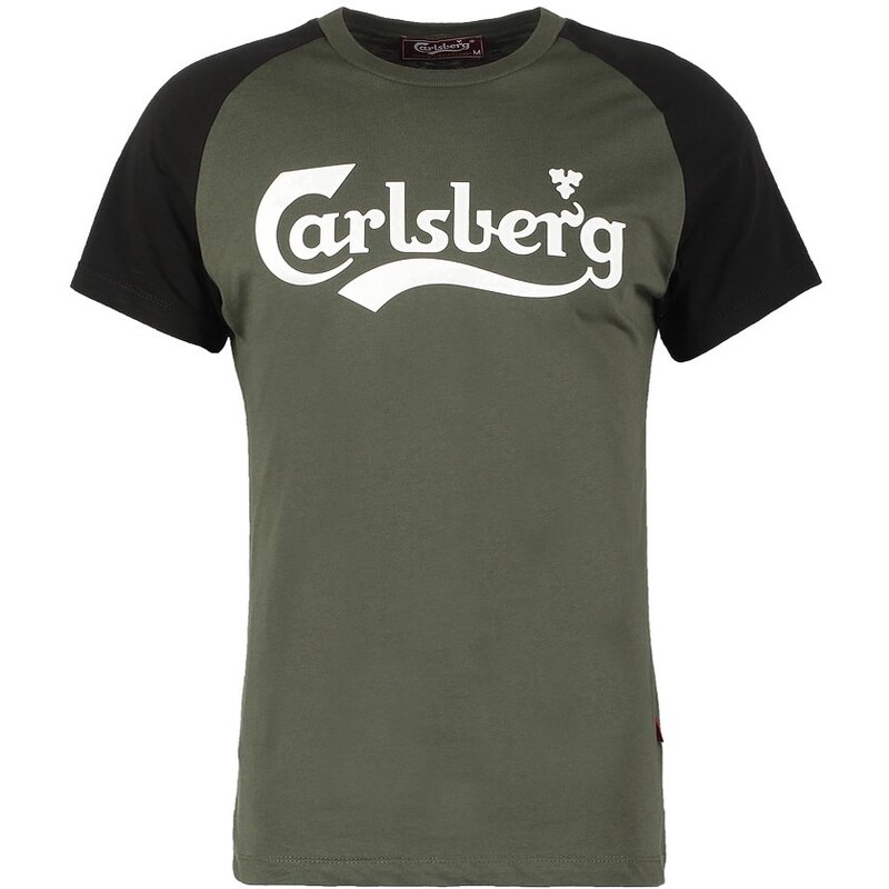 Carlsberg Tshirt imprimé verde militare/nera