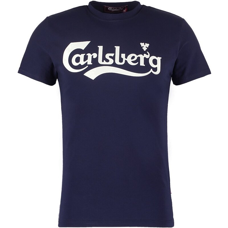 Carlsberg Tshirt imprimé blu stampa panna