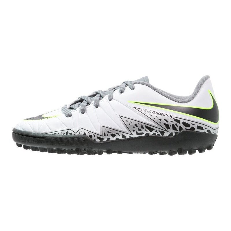 Nike Performance HYPERVENOM PHELON II TF Chaussures de foot multicrampons pure platinum/black/ghost green/cool grey/metallic silver/clear jade