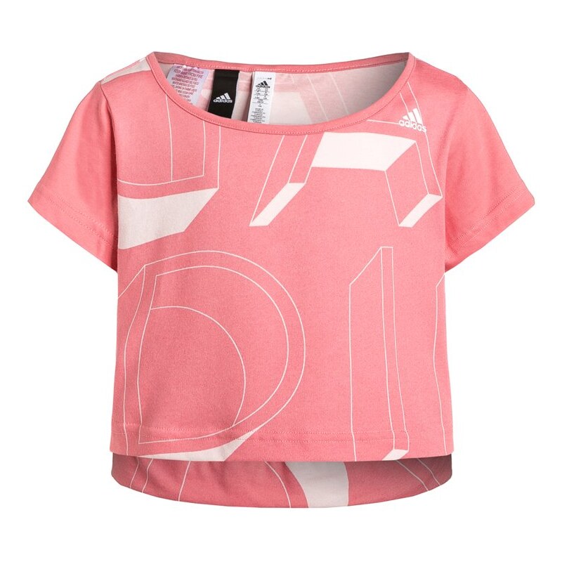 adidas Performance Tshirt imprimé ray pink/white