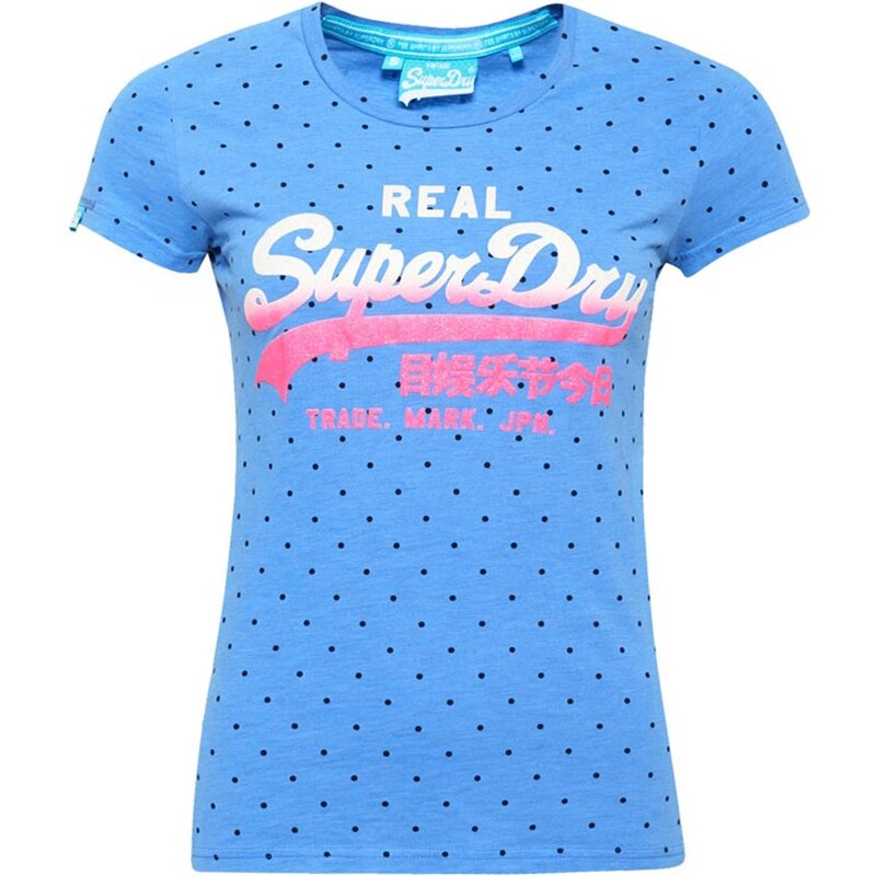 Superdry Tshirt imprimé overdyed regatta blue