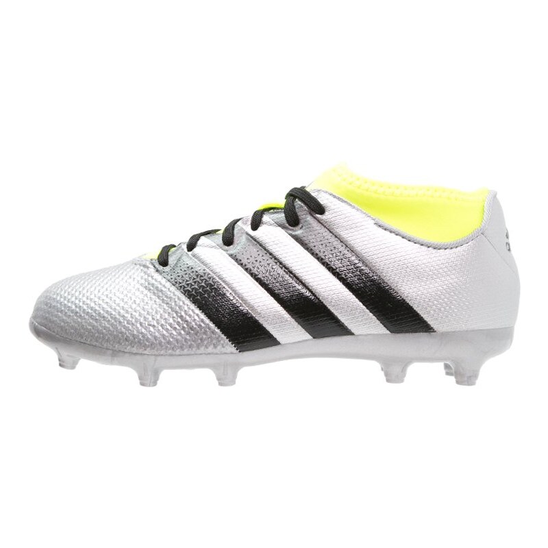 adidas Performance ACE 16.3 PRIMEMESH FG/AG Chaussures de foot à crampons silver metallic/core black/solar yellow