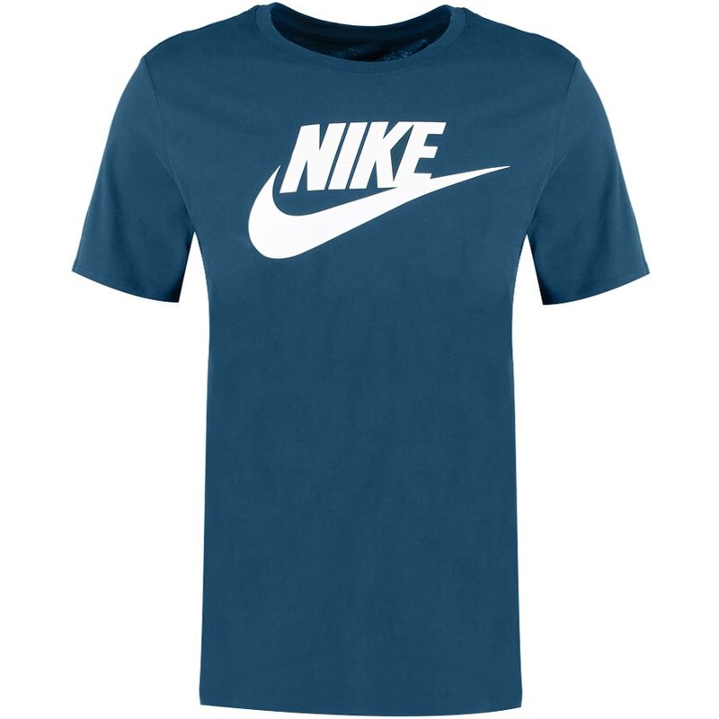 Nike Sportswear FUTURA Tshirt imprimé midnight turq/midnight turq/white