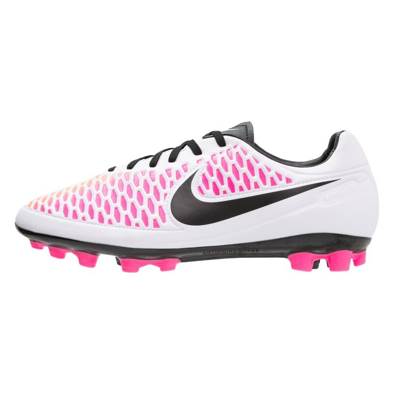 Nike Performance MAGISTA ORDEN AGR Chaussures de foot à crampons white/black/pink blast/volt
