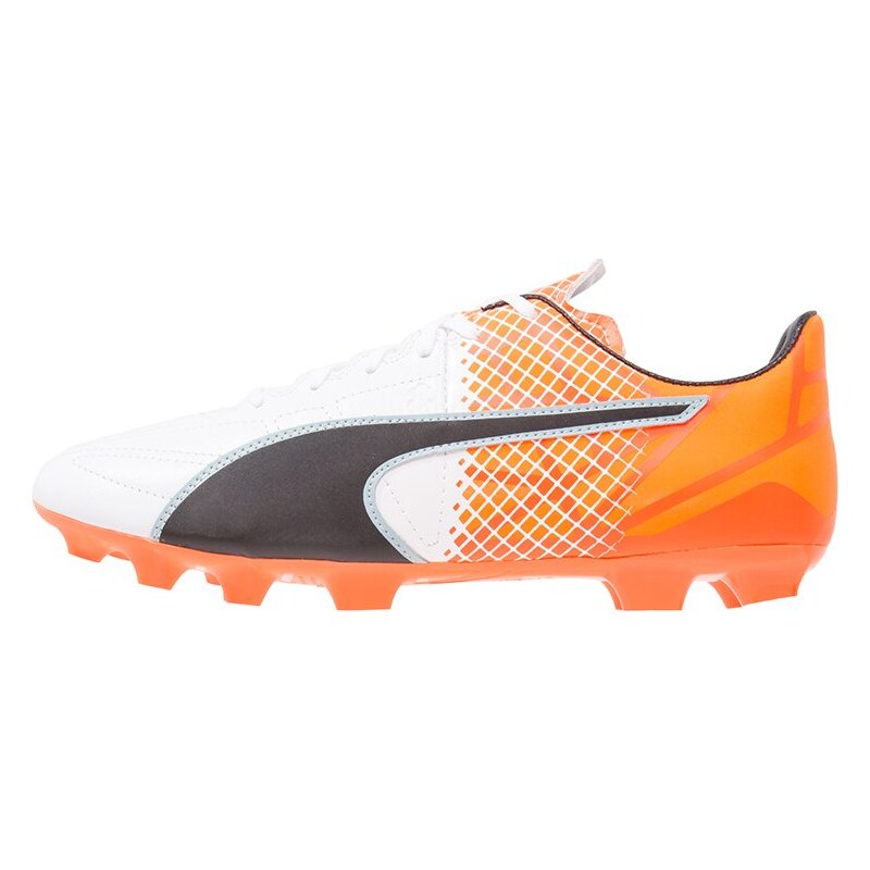 Puma EVOSPEED 3.5 FG Chaussures de foot à crampons white/black/shocking orange