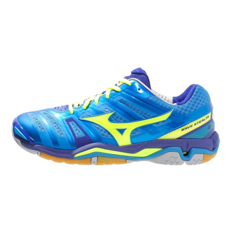 Mizuno WAVE 4 Chaussures de handball diva blue/neon yellow/surf the web