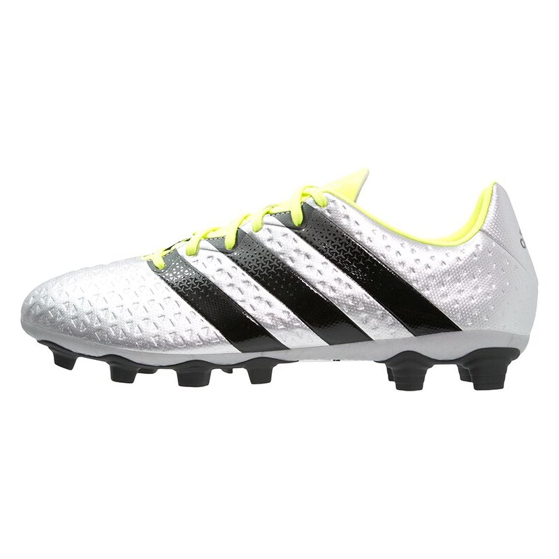 adidas Performance ACE 16.4 FXG Chaussures de foot à crampons silver metallic/core black/solar yellow