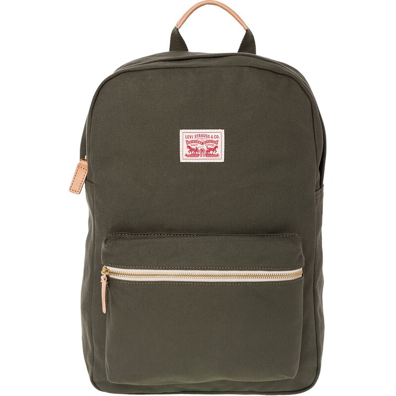 Levi's® CANVAS ZIP TOP BACKPACK SOLID Sac à dos dark green