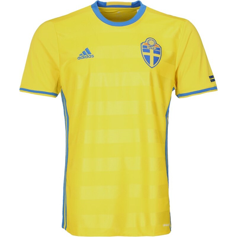 adidas Performance SVFF SWEDEN Tshirt de sport jaune/bleu