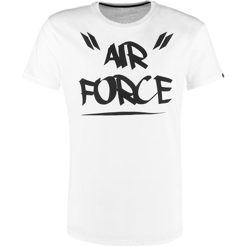 Alpha Industries AIR FORCE Tshirt imprimé white