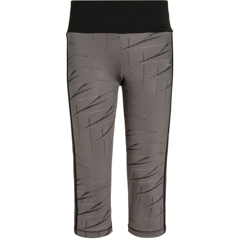 adidas Performance Pantalon 3/4 de sport black/grey feather/matte silver
