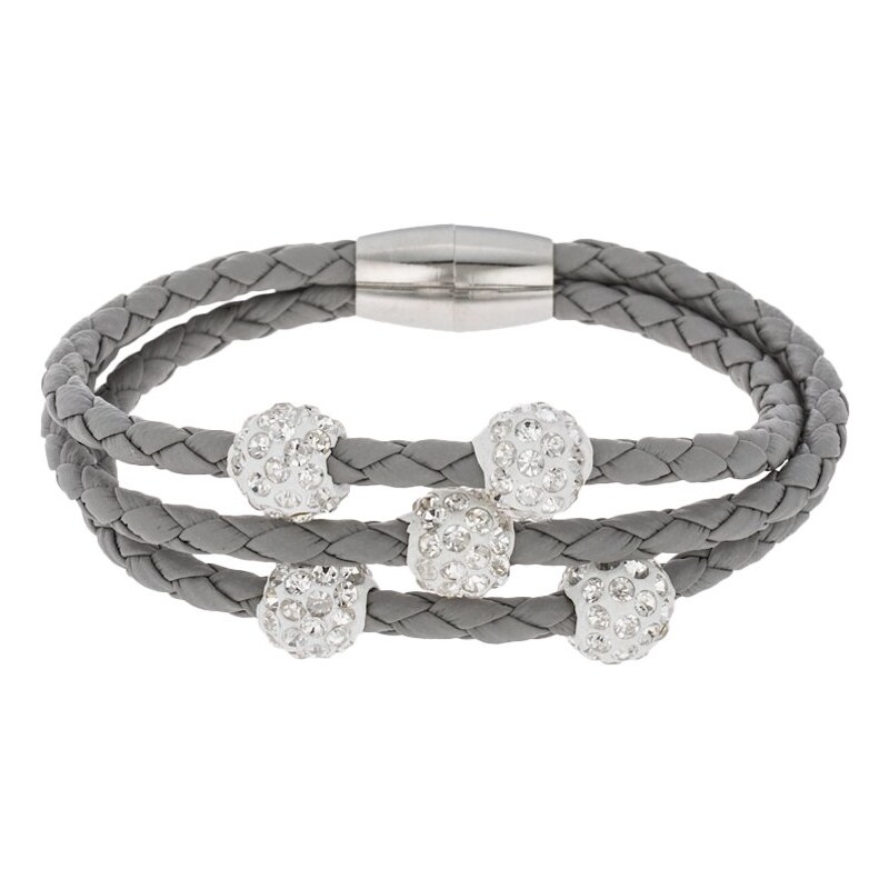 sweet deluxe TRICE Bracelet silver/crystal/light grey
