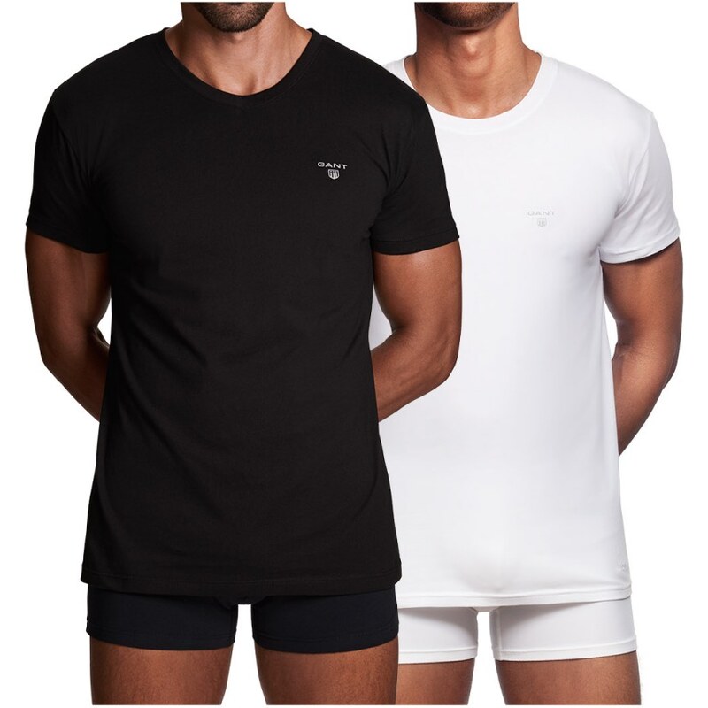 GANT Lot De 2 t-shirts En Coton - Black/white