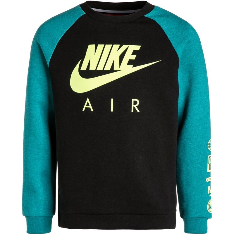 Nike Performance AIR Sweatshirt black/rio teal heather/volt