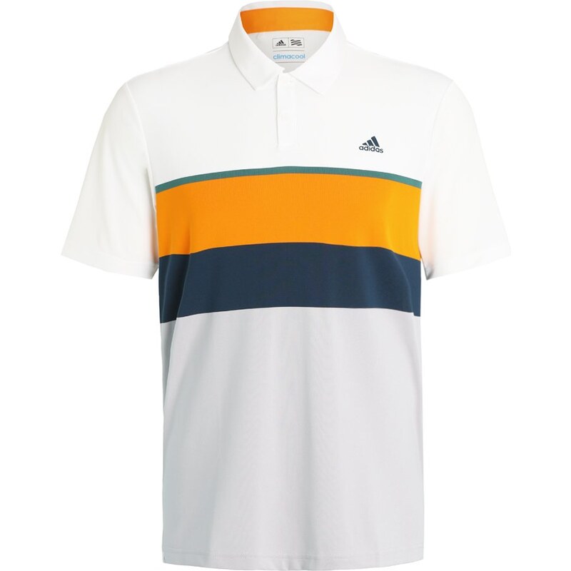 adidas Golf Polo white/unity orange/tech forest