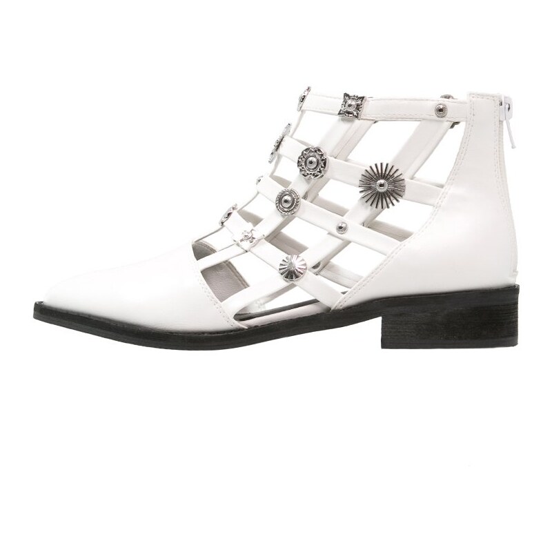 Eeight RAIN Boots à talons white/silver
