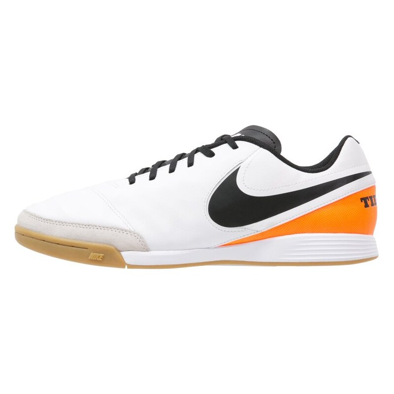 Nike Performance TIEMPO GENIO II IC Chaussures de foot en salle white/black/total orange