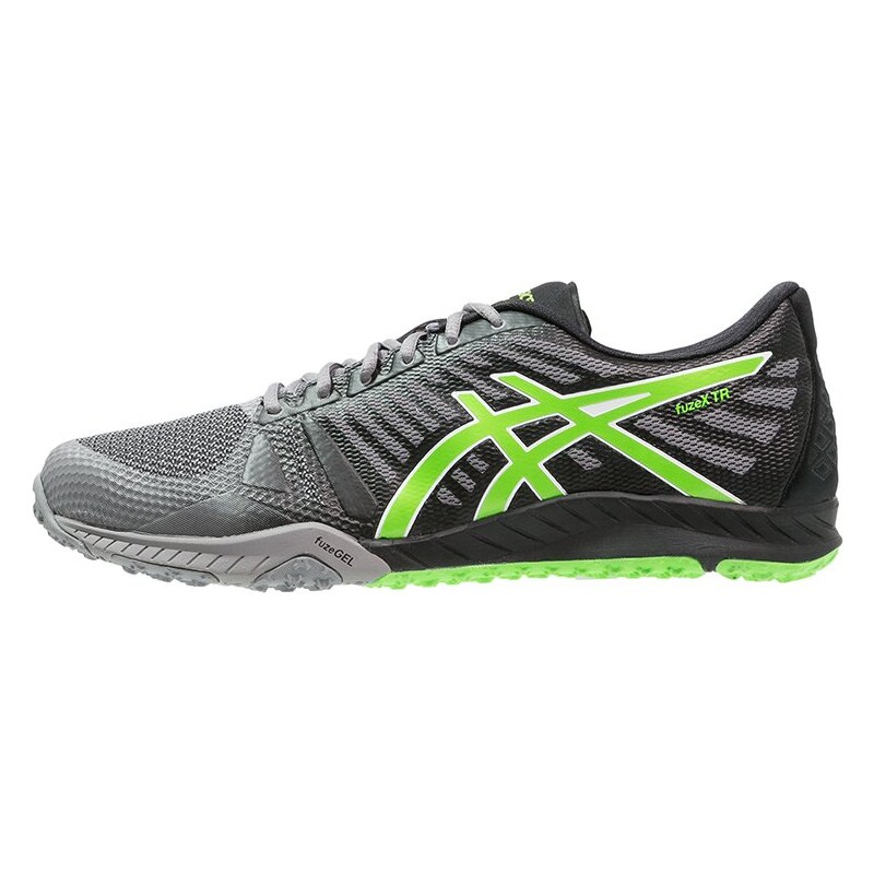 ASICS FUZEX TR Chaussures d'entraînement et de fitness aluminum/green gecko/black