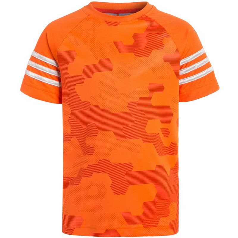 adidas Performance TEAM Tshirt imprimé orange/platin metallic