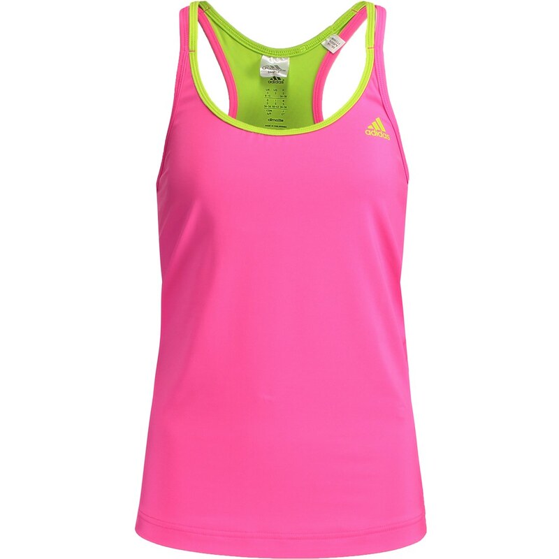 adidas Performance Tshirt de sport shock pink/semi solar slime