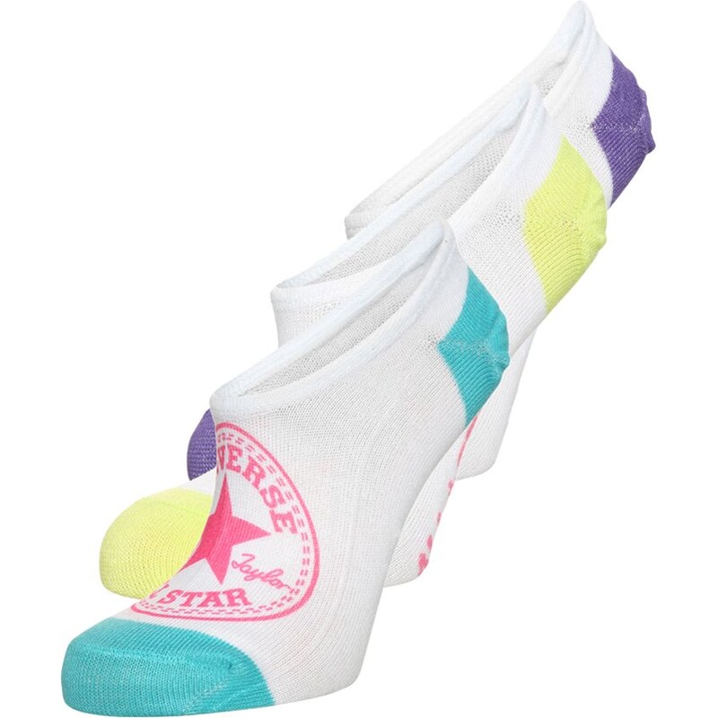 Converse 3 PACK Socquettes white/teal white/bright green white/purple
