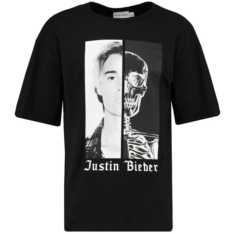 Topman JUSTIN BIEBER Tshirt imprimé black