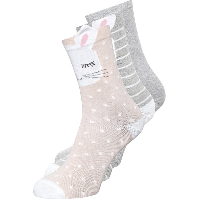 Even&Odd 3 PACK Chaussettes grey/pink