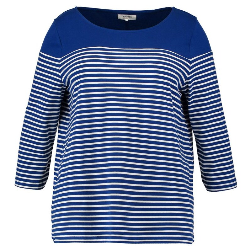 Zalando Essentials Curvy Tshirt à manches longues dark blue/off white