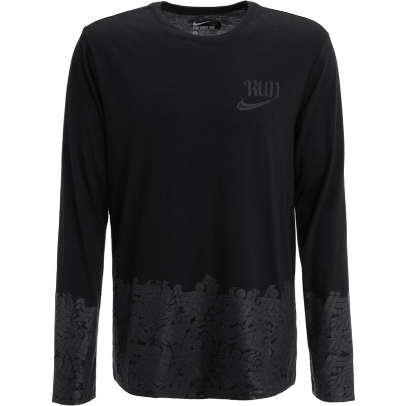 Nike Performance RUN STAR Tshirt à manches longues black/anthracite/reflective silver