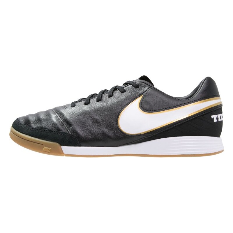 Nike Performance TIEMPOX MYSTIC V IC Chaussures de foot en salle black/white/metallic gold