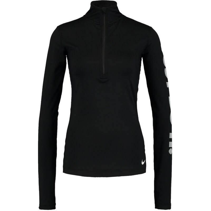 Nike Performance PRO WARM HALF ZIP Tshirt de sport black/white